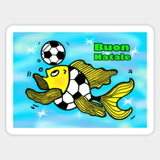 Football-Fish buon natale Sticker